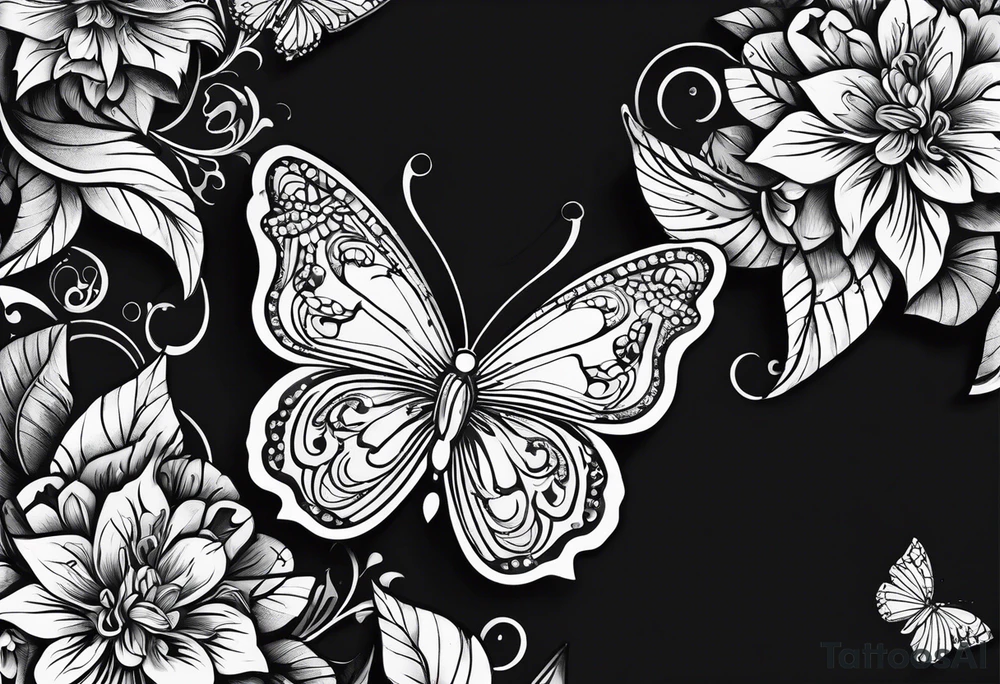 Buterfly patterns tattoo idea