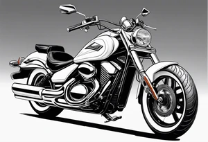 motorcycle suzuki intruder 125 tattoo idea