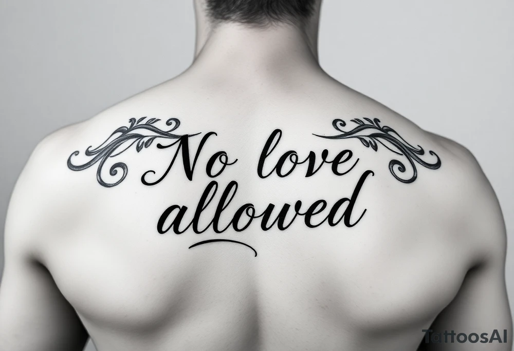 “No love allowed” tattoo idea