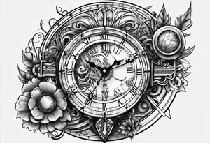 Birthdate clock tattoo idea