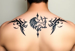 Leo zodiac sign and Sagittarius together tattoo idea