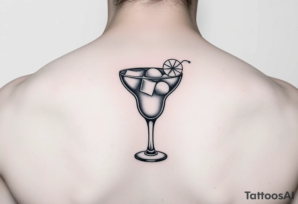 A small margarita tattoo from the song Bella by the red hot chilli peppers. The line in the song goes “margarita gonna be my master” tattoo idea
