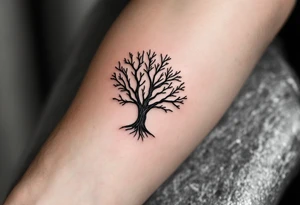 tree tattoo symbolizing order tattoo idea
