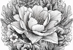 sea,, night, flower, palm, tattoo idea