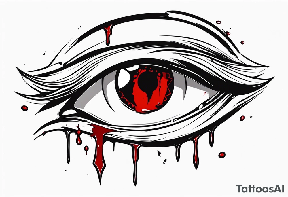 Alucard's bleeding tearly eye tattoo in Hellsing tattoo idea