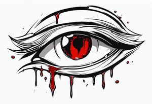 Alucard's bleeding tearly eye tattoo in Hellsing tattoo idea