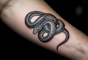 streetwear snake seen from the up view tattoo idea