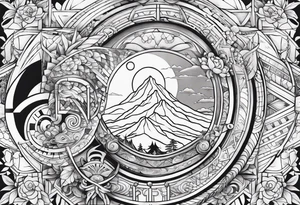 ghibli sleeve tattoo idea