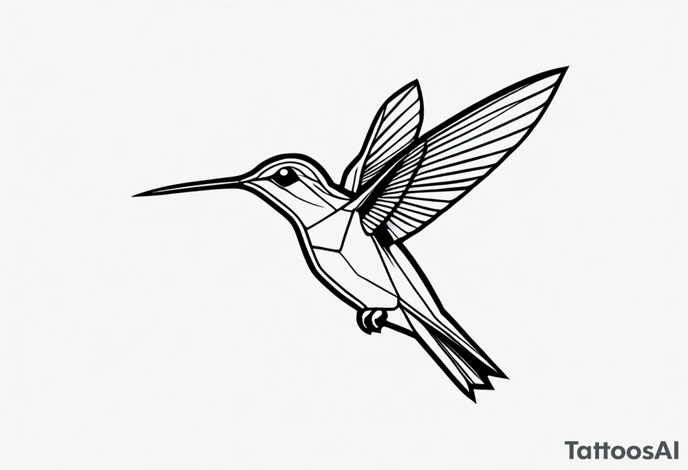Hummingbird in flight tattoo idea