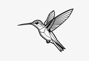 Hummingbird in flight tattoo idea