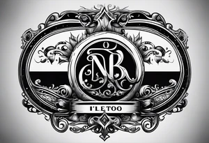 logo with the last name Nichols and the letters B, O, L, H, E, D, J, and R tattoo idea