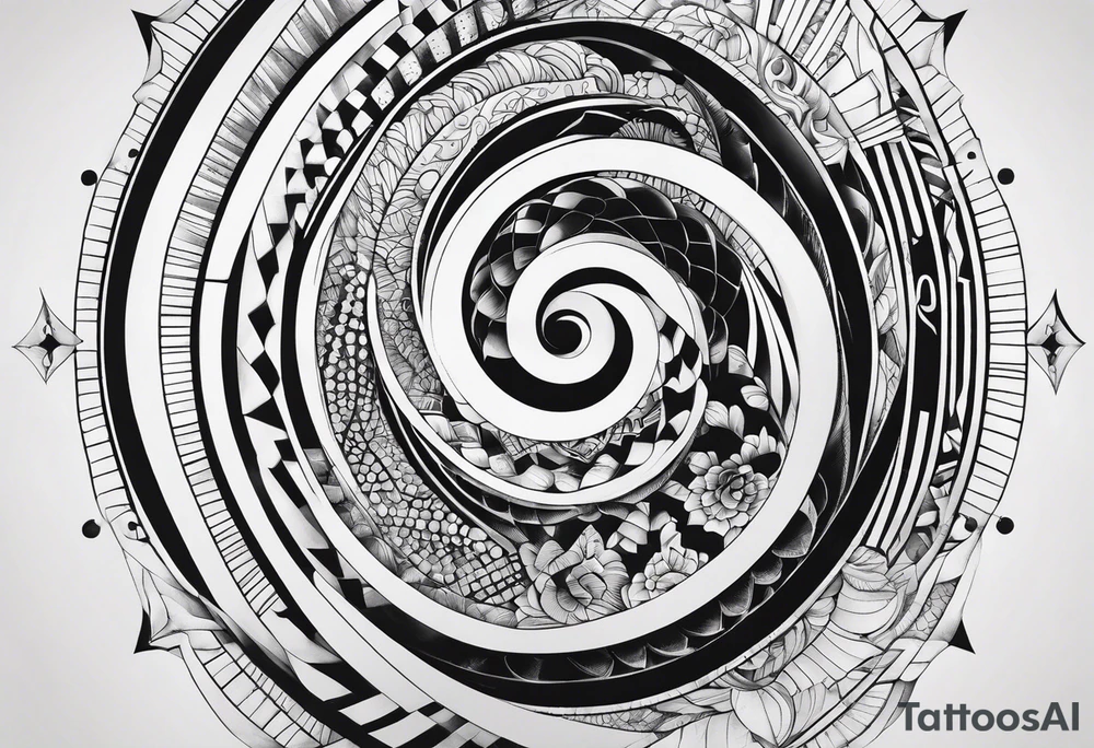 written Fibonacci numbers tattoo idea