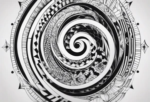 written Fibonacci numbers tattoo idea