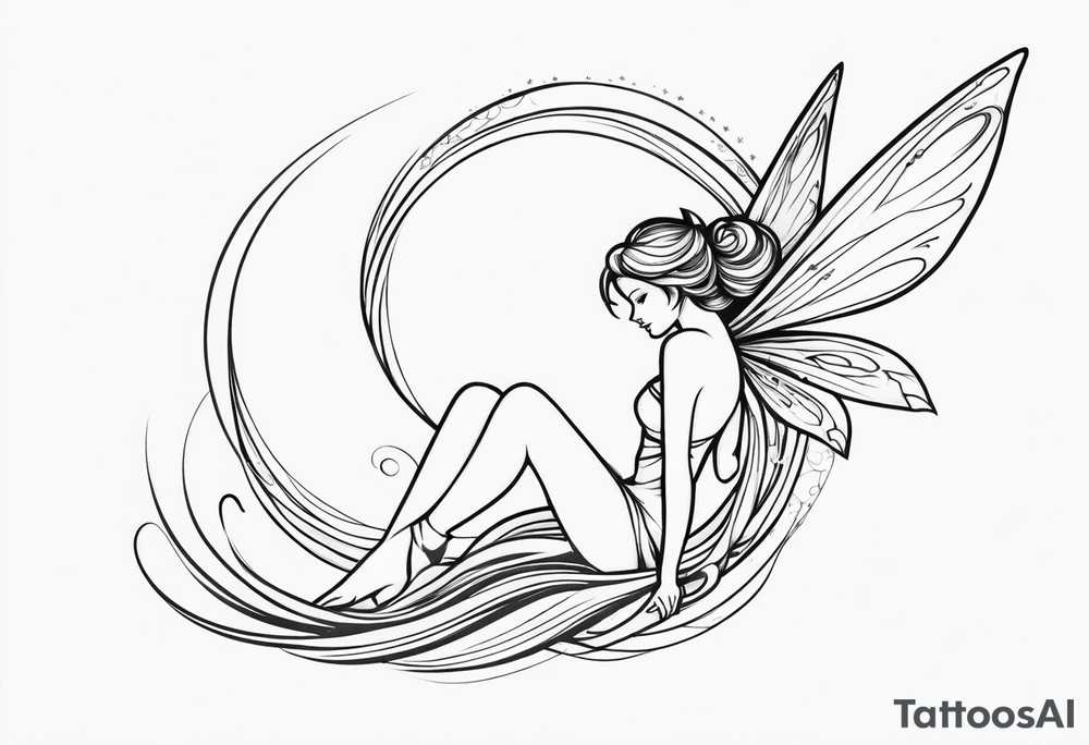 A fairy with a tail tattoo idea