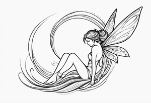 A fairy with a tail tattoo idea
