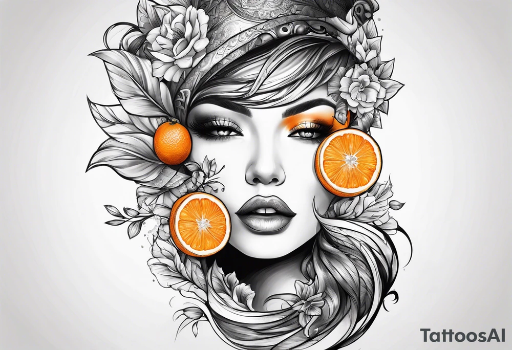 An Orange going through change tattoo idea