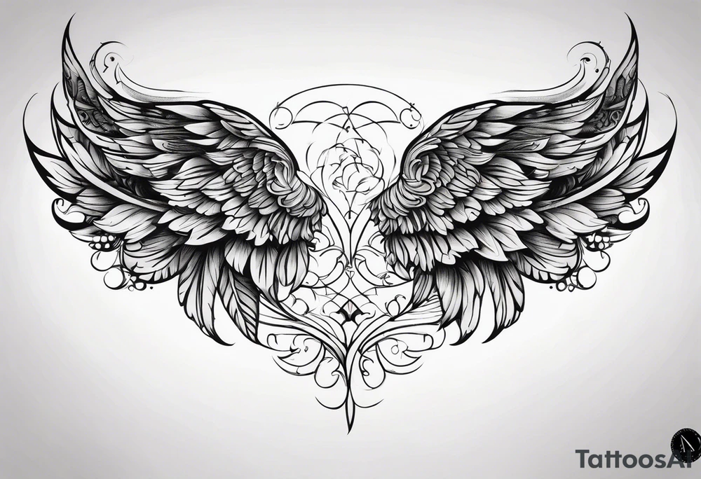 angel wing tattoo idea