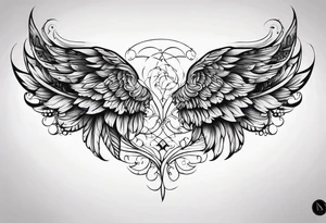 angel wing tattoo idea