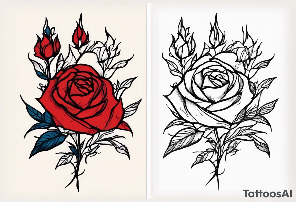 Zwei Rosen Leuchtturm tattoo idea