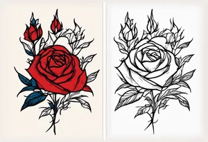 Zwei Rosen Leuchtturm tattoo idea