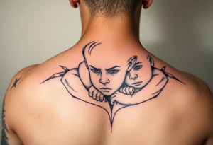 Little boys with day being strong tattoo idea