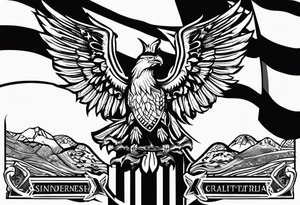 English flag skinner name tattoo idea