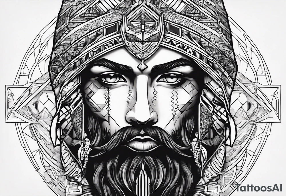 Osíris deus egípcio homem em forma de múmia tattoo idea