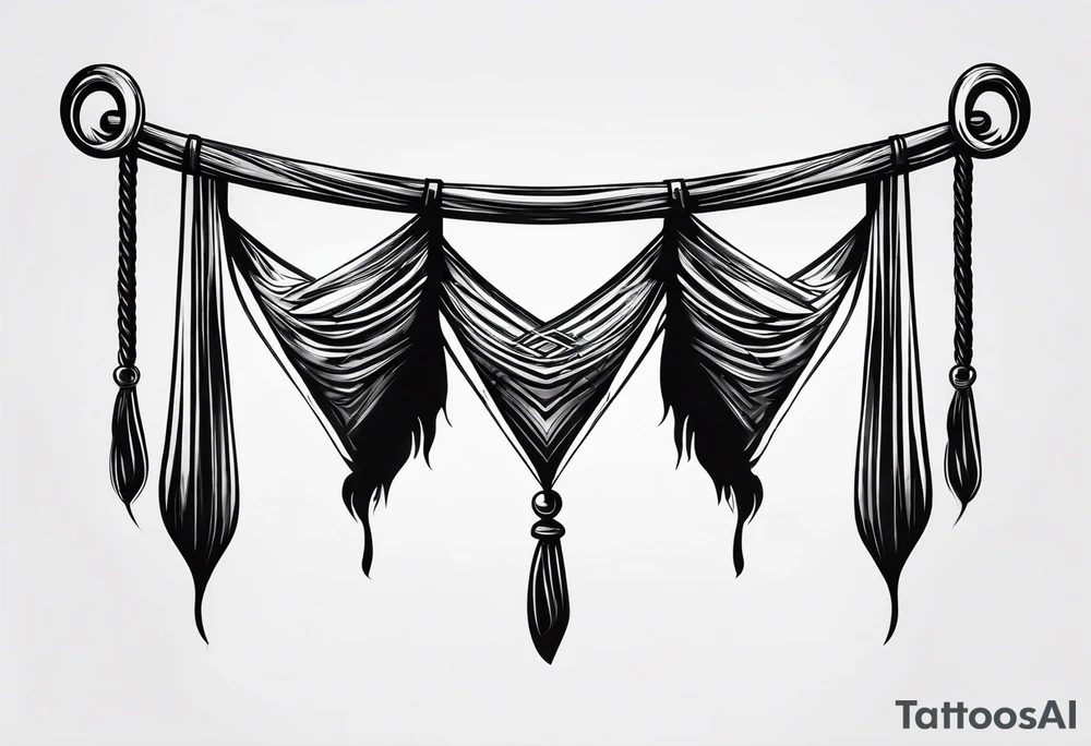 hanging rope shadow tattoo idea