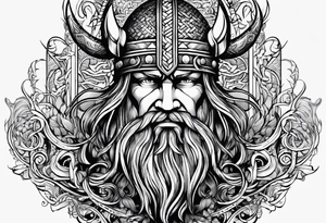 The phrase "keep going" in a viking style tattoo idea