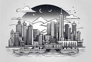 israel city vector tattoo idea