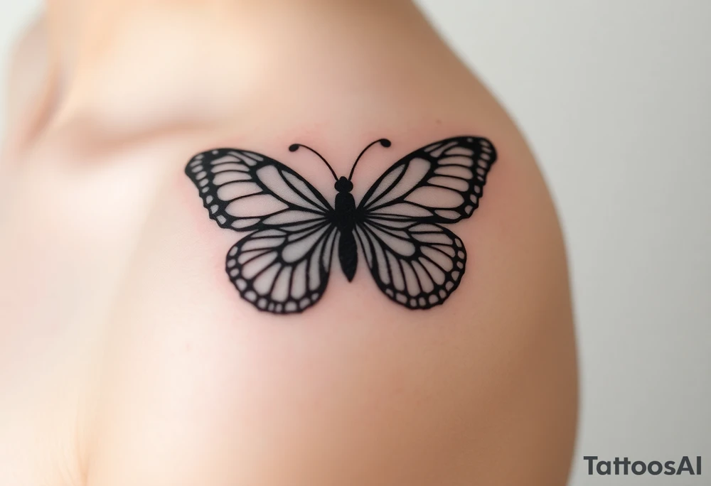 large butterfly tattoo idea