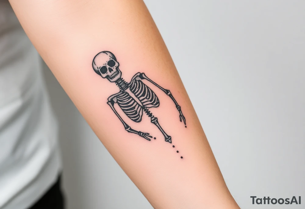 Detailed Skeleton tattoo idea