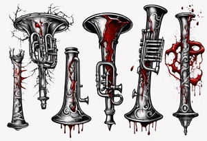 Ancient Trumpet
Horror
Blood
Cracked tattoo idea