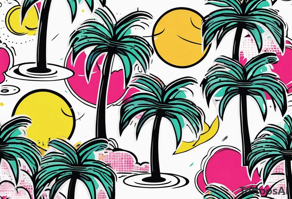 Palm trees, money tattoo idea