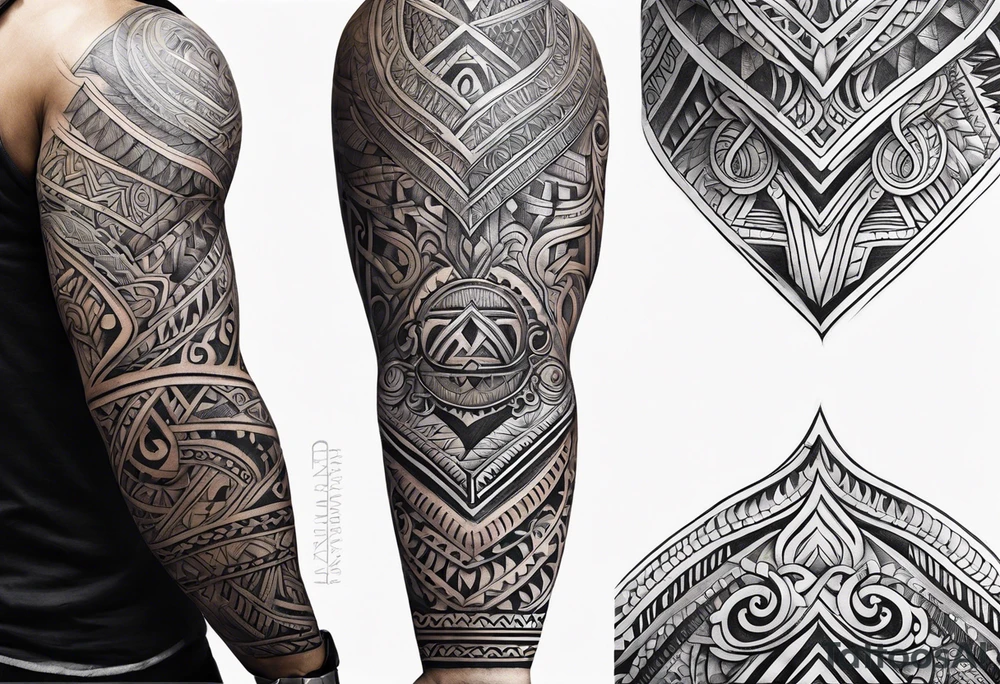 maori full arm tattoo idea