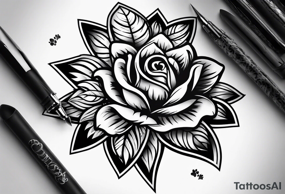 dog paw tattoo idea