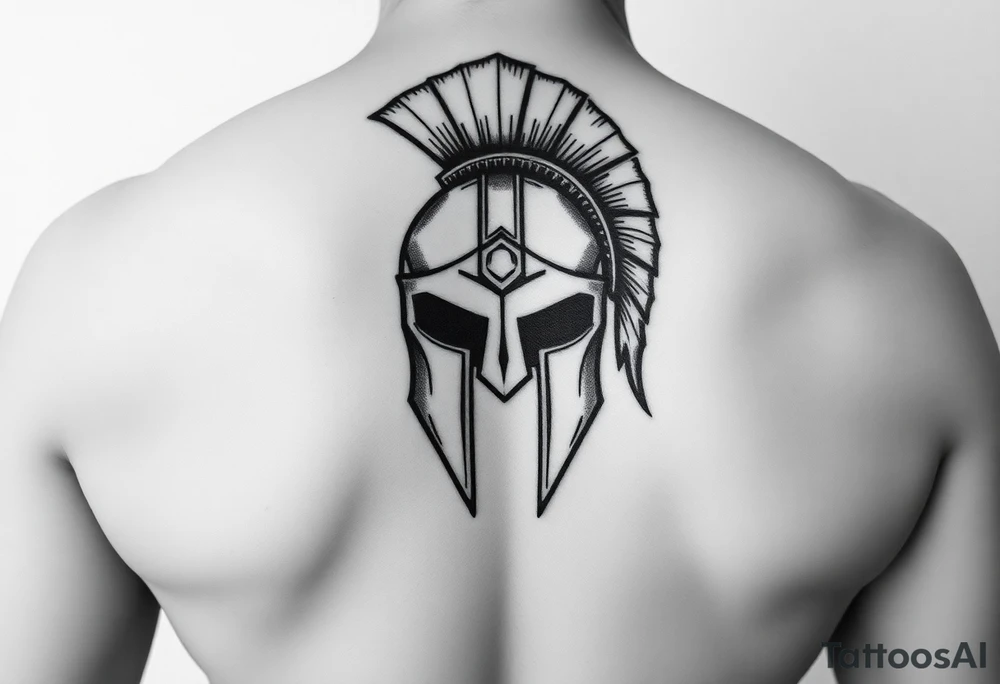 Spartan helmet tattoo idea