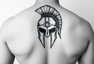 Spartan helmet tattoo idea