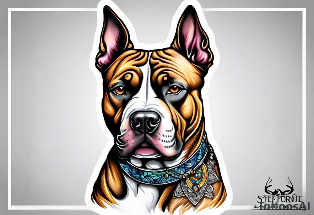 American staffordshire tattoo idea