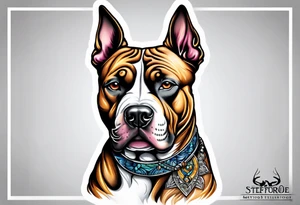 American staffordshire tattoo idea