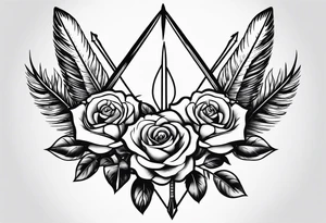 indian arrows with a rose tattoo idea