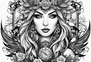 Black and white Florida tattoo for a Virgo mechanic tattoo idea
