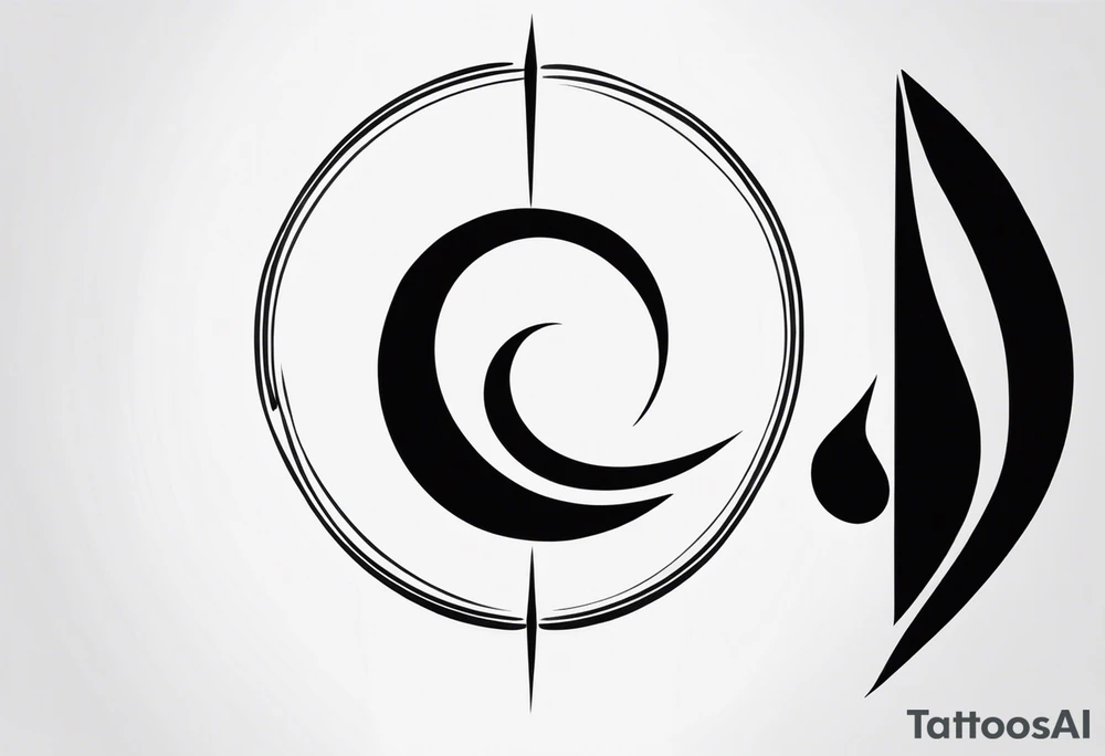 symbol of rising spiritual energy, very simplistic, for the throat area tattoo idea