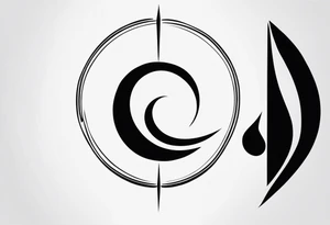 symbol of rising spiritual energy, very simplistic, for the throat area tattoo idea