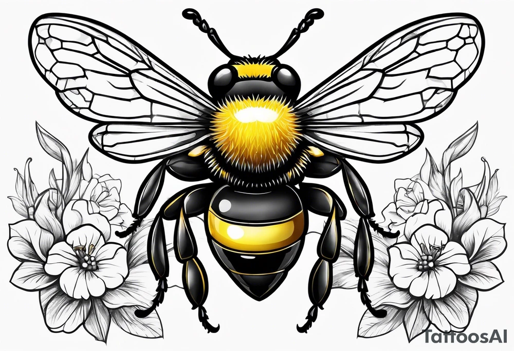 Small bee, not real tattoo idea