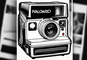 A polaroid-photo with a simple bland and white smiley in the picture tattoo idea