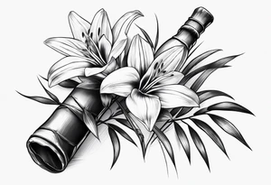 bamboo shoots without flowers tattoo idea