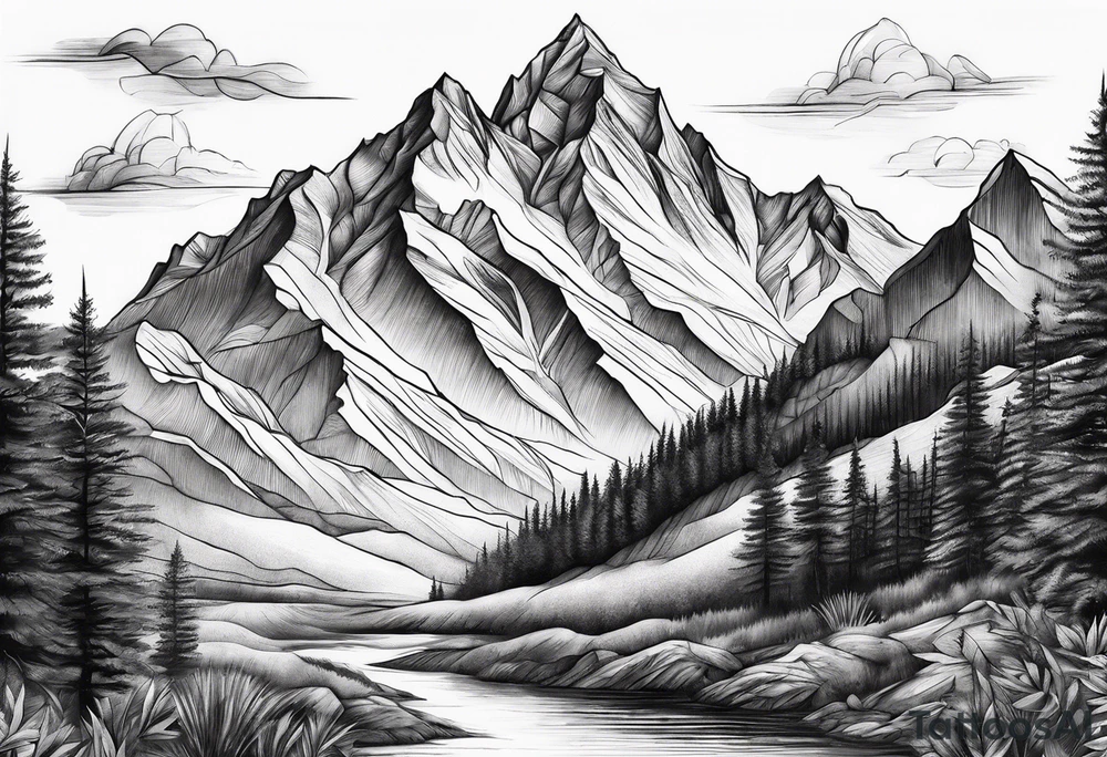 mountains tattoo idea