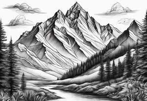 mountains tattoo idea