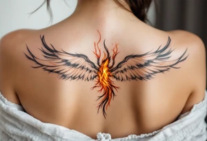 Phoenix rising from the ashes tattoo idea